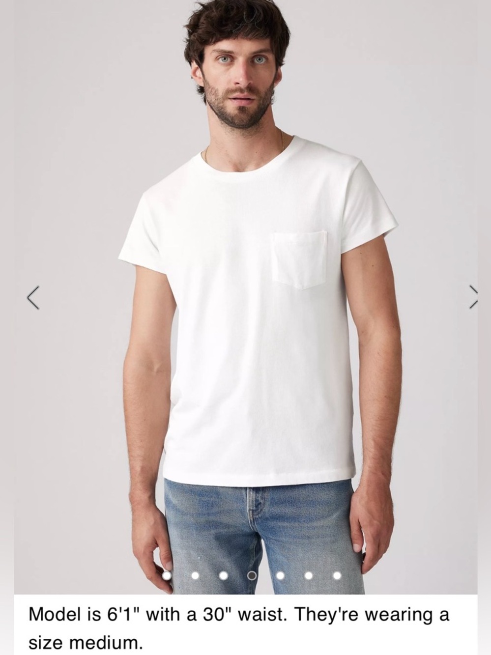 Levi's® Vintage Clothing 1950S SPORTSWEAR T-SHIRT White With Pocket SZ L NWT